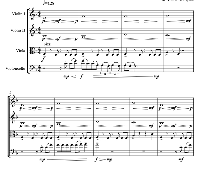 标价非售价 我多想留在你身边 大卫官方原版 弦乐四重奏 总谱+分谱 有试听