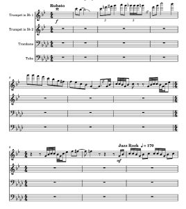 标价非售价 敞开心扉 杰夫版 铜管四重奏 总谱+分谱 有试听-云音圈