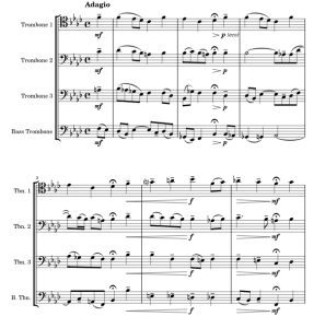 标价非售价 旧岁已逝 克里斯蒂亚诺官方原版 长号四重奏 总谱+分谱 有试听-云音圈