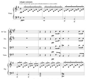 标价非售价 月光钢琴奏鸣曲 雷纳托版 铜管四重奏+竖琴 总谱+分谱 有试听-云音圈