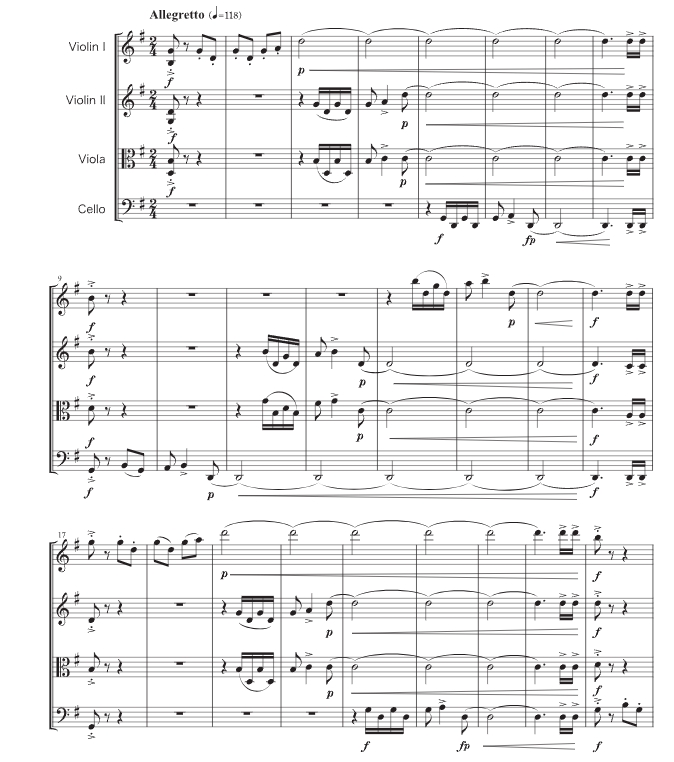 桃花过渡 官方原版 弦乐四重奏 总谱+分谱 有试听