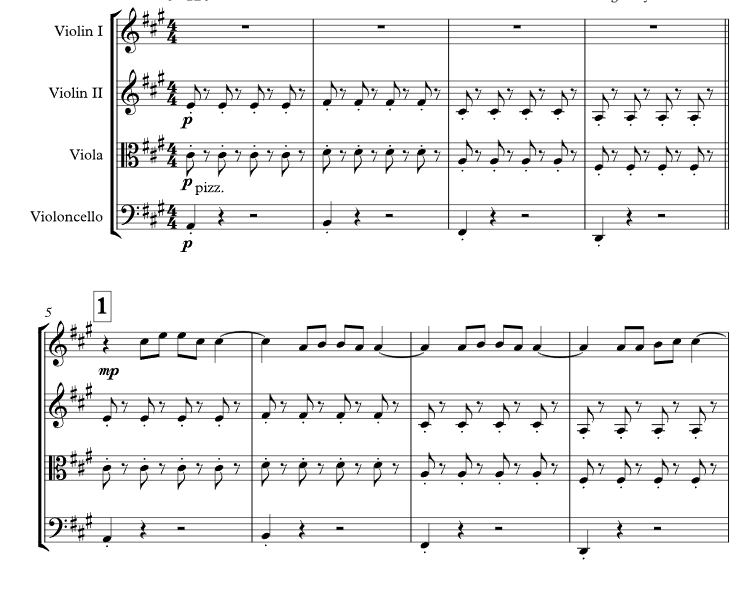 烟火 亚历克斯官方原版 弦乐四重奏 总谱+分谱 有试听