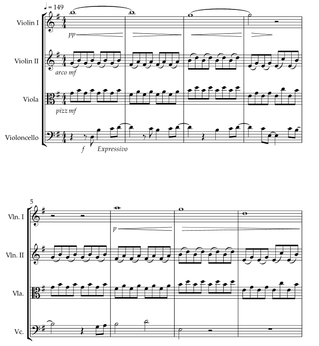 百万梦想 亚当版 弦乐四重奏 总谱+分谱 有试听