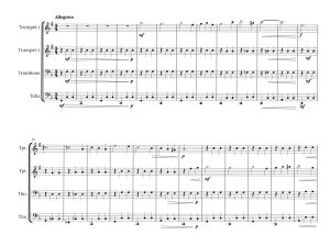 标价非售价 睡美人圆舞曲 兰加尼奥版 铜管四重奏 总谱+分谱  有试听-云音圈