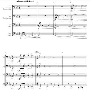 标价非售价 碟中谍 主题曲 依龙马刚官方原版 铜管四重奏 总谱+分谱 有试听-云音圈