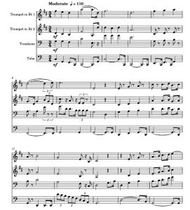 标价非售价 第二号沙发曲 杰夫版 铜管四重奏 总谱+分谱 有试听-云音圈