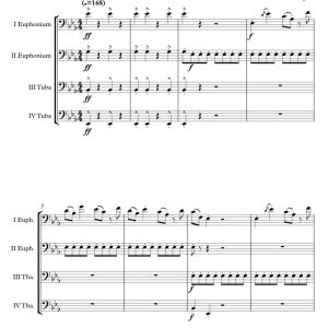 标价非售价 豪勇七蛟龙 艾德里安版 铜管四重奏 总谱+分谱 有试听-云音圈