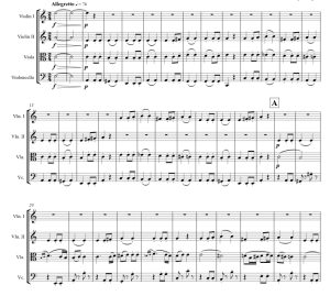 标价非售价 贝多芬 第七交响曲 Op.92 小快板 雷・汤普森官方原版 弦乐四重奏 总谱+分谱 有试听-云音圈