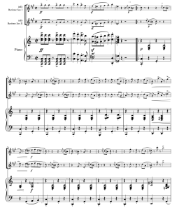 拉德茨基进行曲C大调  双萨克斯钢琴三重奏  pfkaori官方原版  总谱+分谱  有试听  自动发货-云音圈