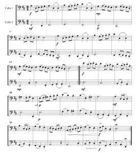 14首简易大提琴二重奏 詹姆斯官方原版 总谱  有试听  自动发货-云音圈