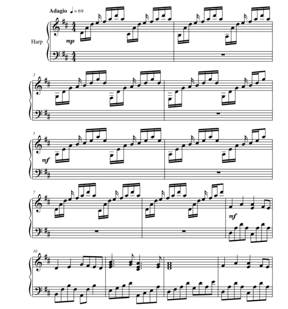 如鹿切慕溪水  竖琴独奏  雷吉娜官方原版  有试听  自动发货