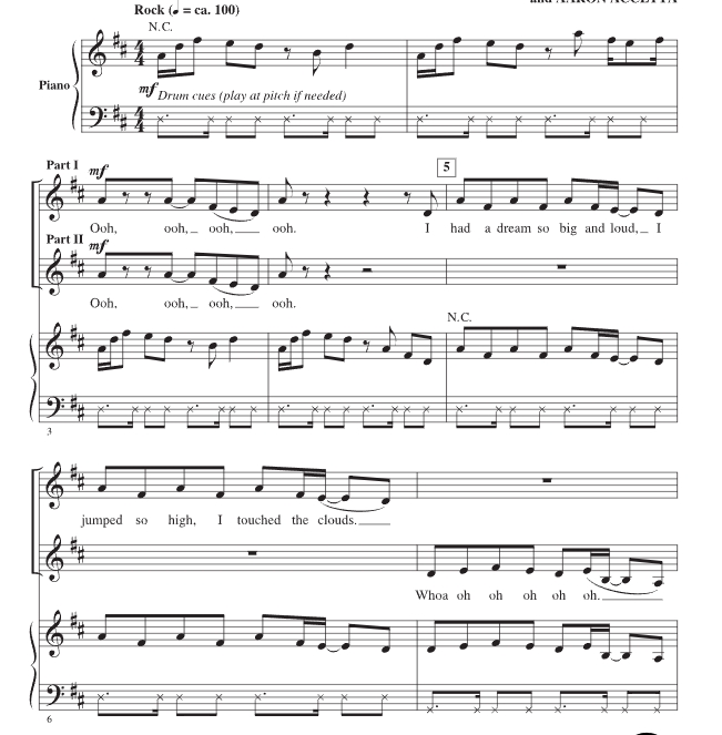 商品为SA二声部合唱线谱 Best Day Of My Life 爱默生官方原版 童声女声合唱谱 有试听 自动发货