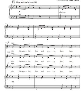 商品为SSA 三声部合唱线谱 Fum, Fum, Fum 吉尔平官方原版 童声女声合唱谱 有试听 自动发货-云音圈