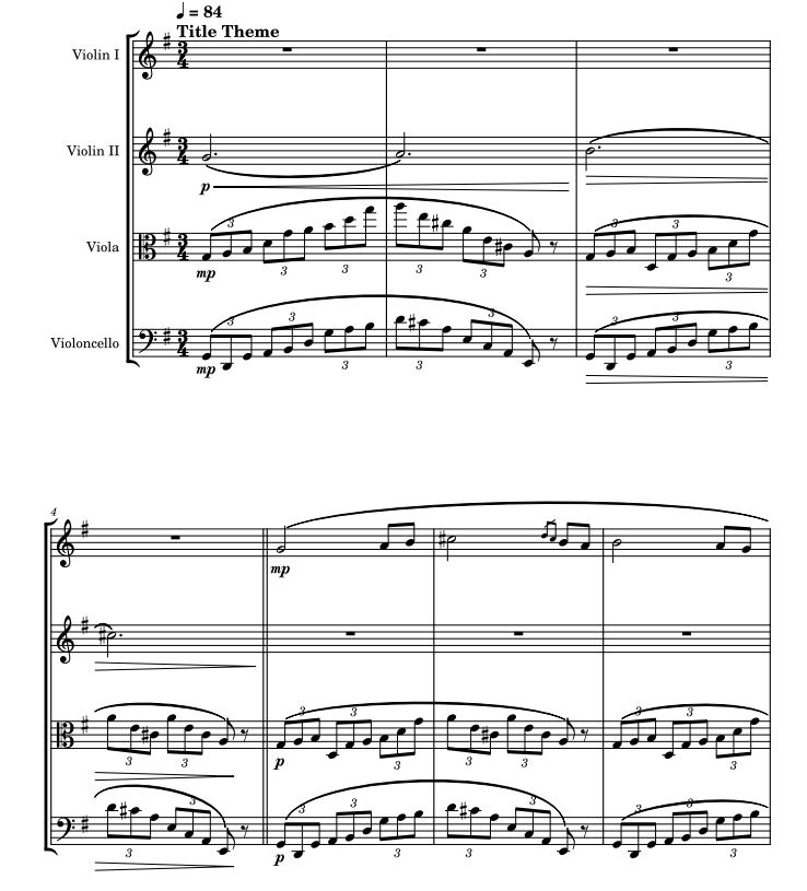 Genshin Impact Medley 原神串烧 弦乐四重奏 总谱 有试听 自动发货