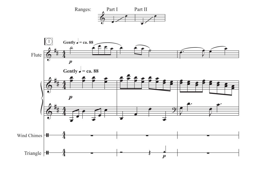 商品为二声部合唱线谱  日本民歌《Hisakata》 童声女声合唱 长笛打击乐伴奏  有试听  自动发货