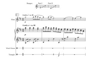 商品为二声部合唱线谱  日本民歌《Hisakata》 童声女声合唱 长笛打击乐伴奏  有试听  自动发货-云音圈