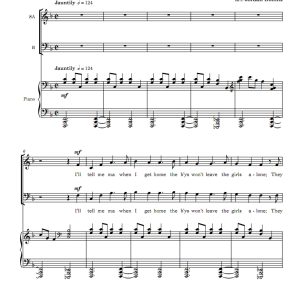 商品为SAB 三声部合唱线谱 I'll Tell Me Ma 乔丹・多林斯官方原版  混声合唱谱 有试听 自动发货-云音圈