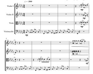 标价非售价 Kick Back Nyssa改编 官方原版 弦乐四重奏 总谱+分谱 有试听-云音圈