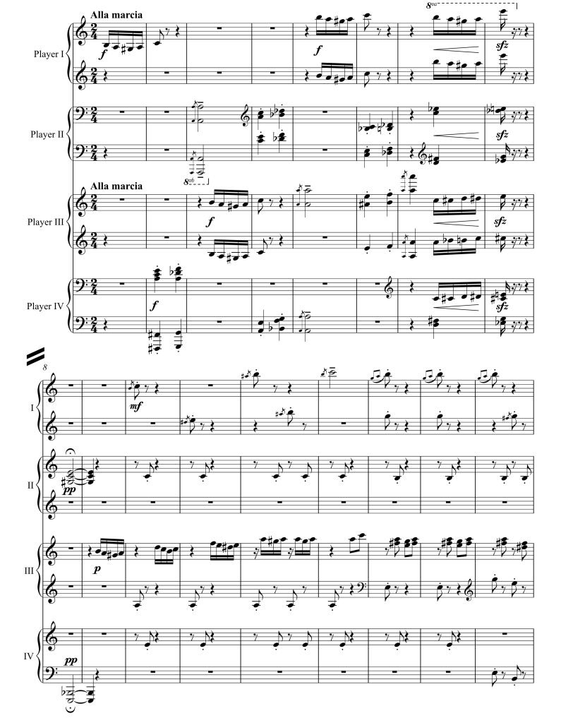 土耳其狂想曲 双钢琴八手联弹 纸质版  有试听