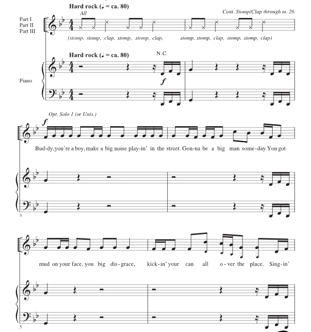 We Will Rock You (Medley) 赫夫官方原版 SAB 三声部混声合唱线谱 有试听 自动发货