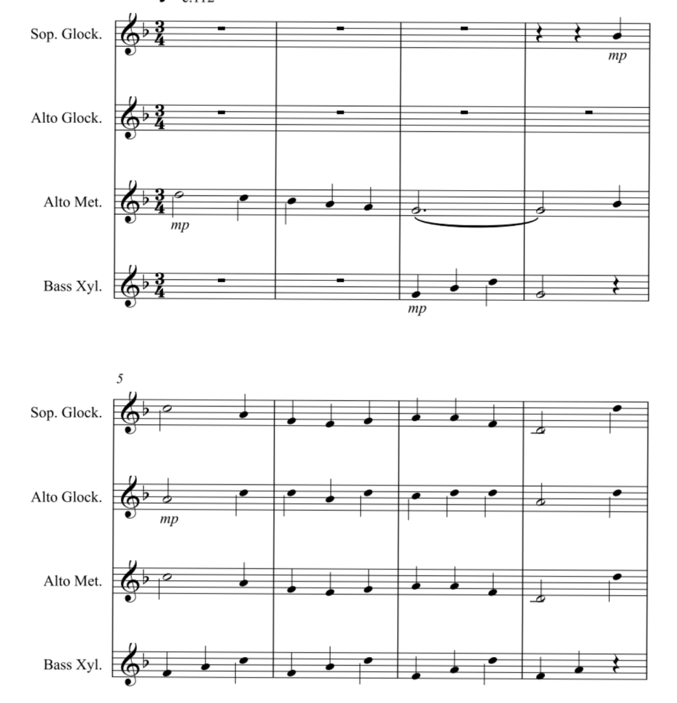 我的小狗去哪了 打击乐四重奏 伊冯娜官方原版 总谱+分谱  有试听  自动发货