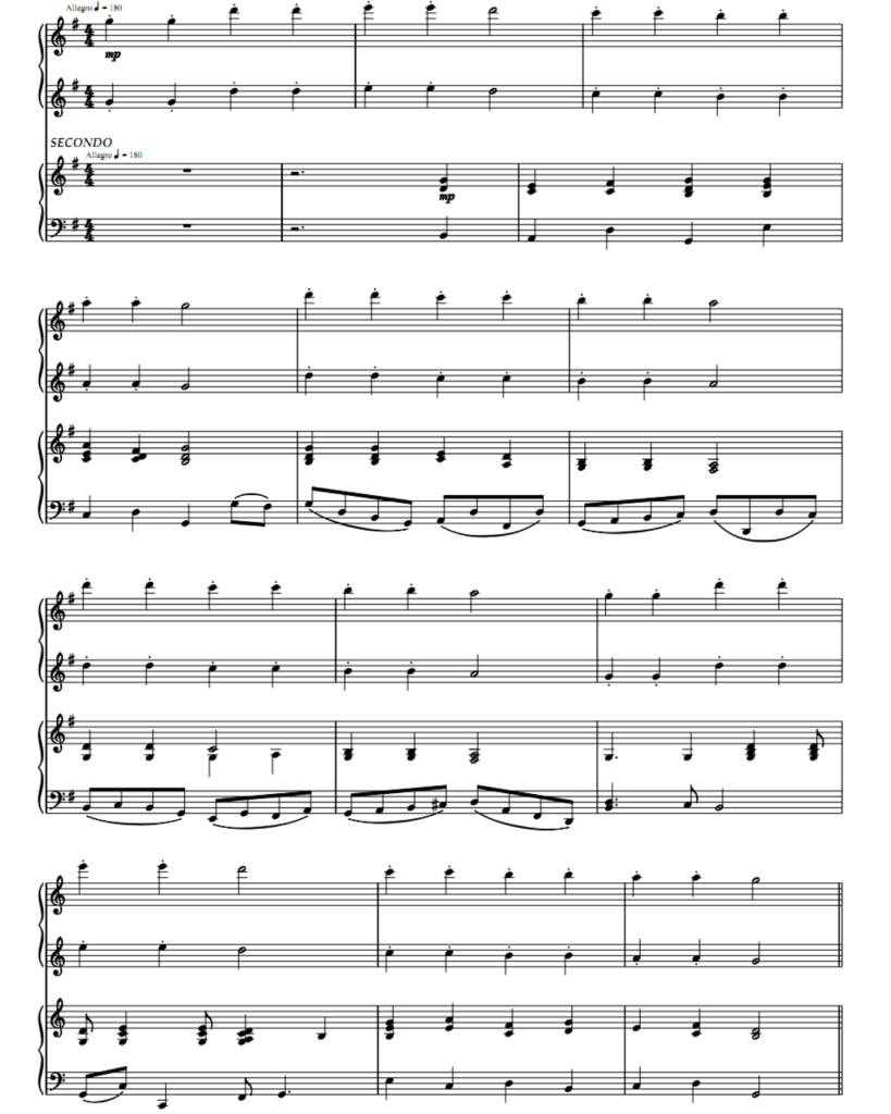 小星星  四手联弹  九种变奏  有试听