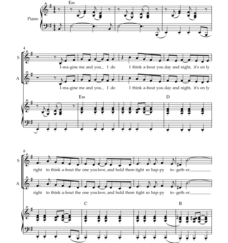 幸福相守 SAB三声部合唱线谱 沃伦官方原版