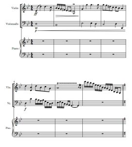 一步之遥 小提琴大提琴钢琴 总分谱 降B调 有试听-云音圈