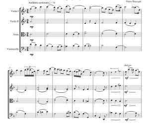 标价非售价 乡村骑士 间奏曲 雪莉官方原版 弦乐四重奏 总谱+分谱 有试听-云音圈