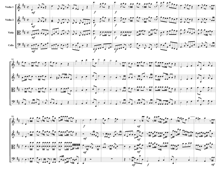 亨德尔 哈利路亚合唱 官方原版 弦乐四重奏 总谱+分谱 有试听