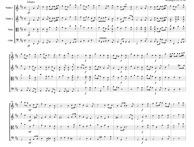 亨德尔 皇家烟火序曲 CH111 官方原版 弦乐四重奏 总谱+分谱 有试听