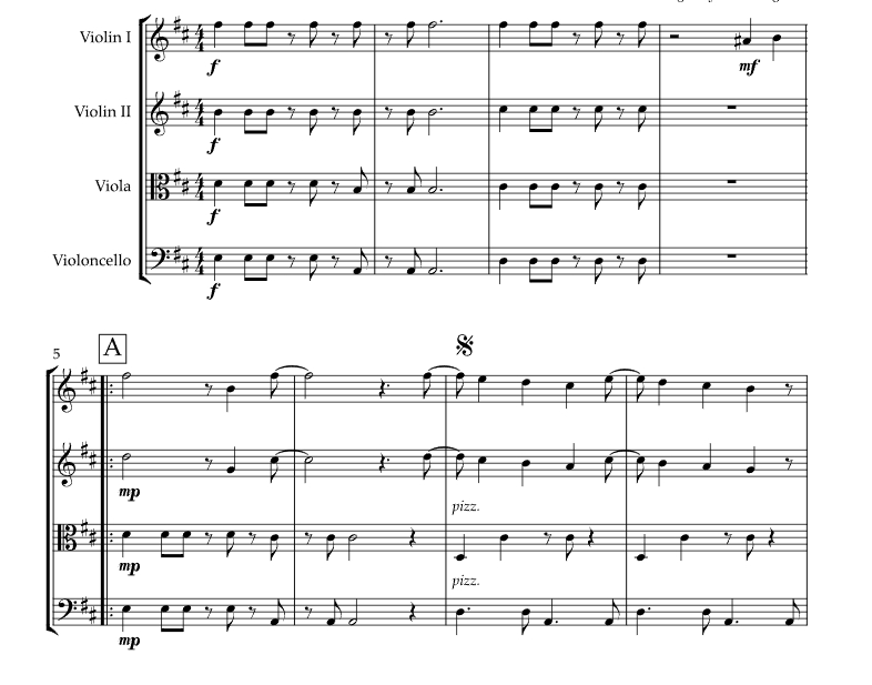 从一开始 郑永威改编 官方原版 弦乐四重奏 总谱+分谱 有试听