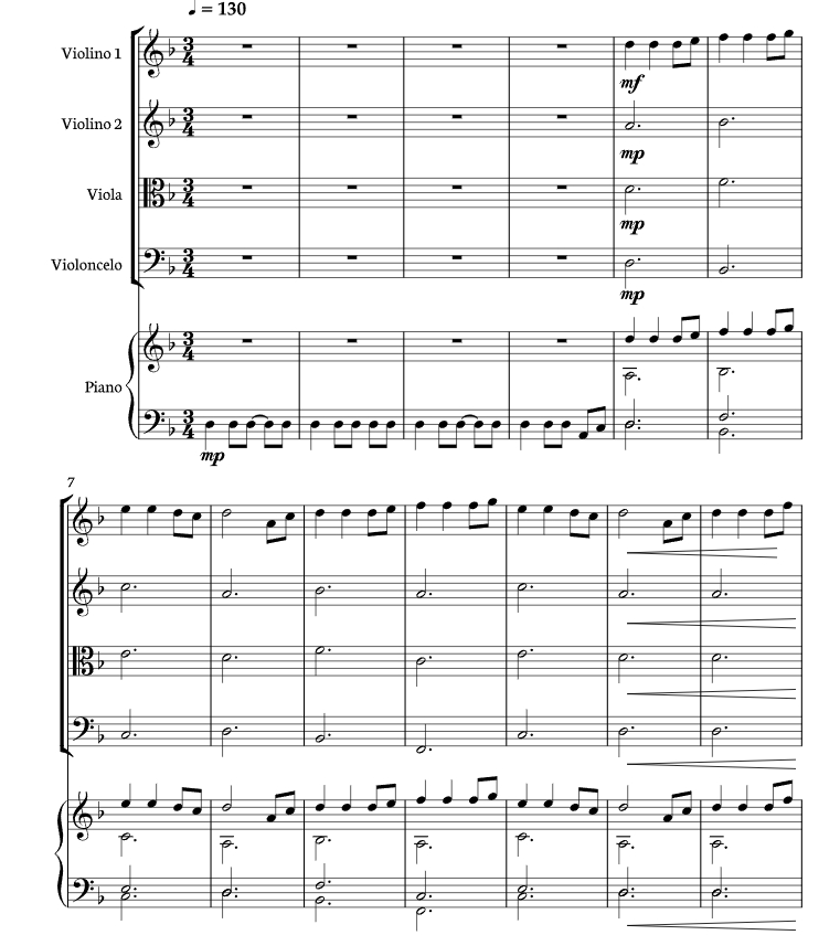 他是海盗 海森堡官方原版 弦乐四重奏+钢琴 总谱+分谱 有试听