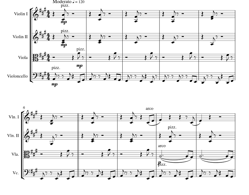 伴我同行 雪莉官方原版 弦乐四重奏 总谱+分谱 有试听