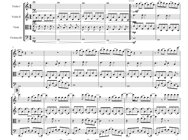 你爱过的人 杜里官方原版 弦乐四重奏 总谱+分谱 有试听