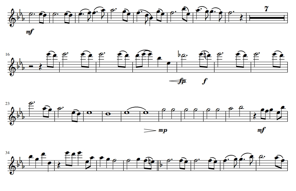 侏罗纪公园 Jurassic Park 长笛谱 有试听 自动发货