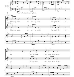 商品为合唱线谱俄罗斯摇篮曲  二部童声女声合唱+钢琴谱 有试听  自动发货-云音圈