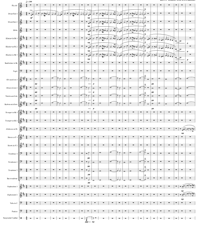 公主的挚爱 山姆官方原版 管乐 总谱+分谱 有试听