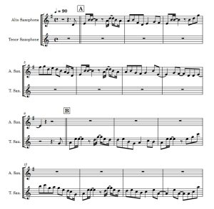 再会 萨克斯二重奏 总谱+分谱 有试听 自动发货-云音圈