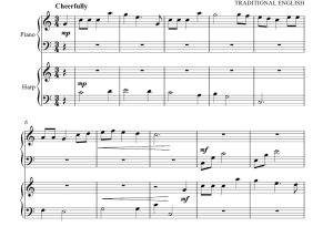 标价非售价 冬青与常春藤 竖琴钢琴二重奏 辛迪・布莱文斯官方原版 总谱+分谱 有试听-云音圈