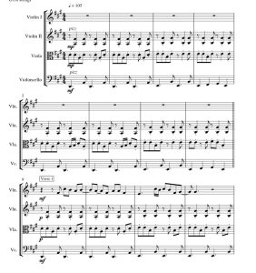 标价非售价 凌乱 GTA 弦乐改编 官方原版 弦乐四重奏 总谱+分谱 有试听-云音圈