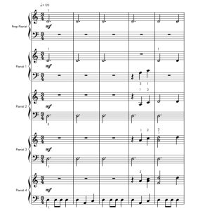 加勒比海盗 钢琴五重奏 简易版 总谱+分谱 有试听 自动发货-云音圈