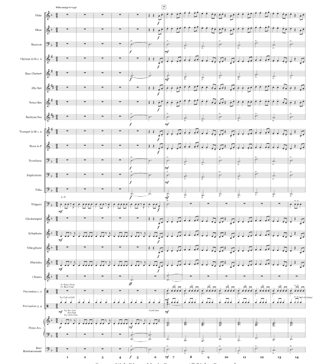 加勒比海盗 马特官方原版 管乐打击乐 总谱+分谱 有试听