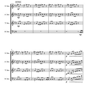 标价非售价 加勒比组曲 桑多瓦尔官方原版 SATB萨克斯四重奏 总谱+分谱 有试听-云音圈