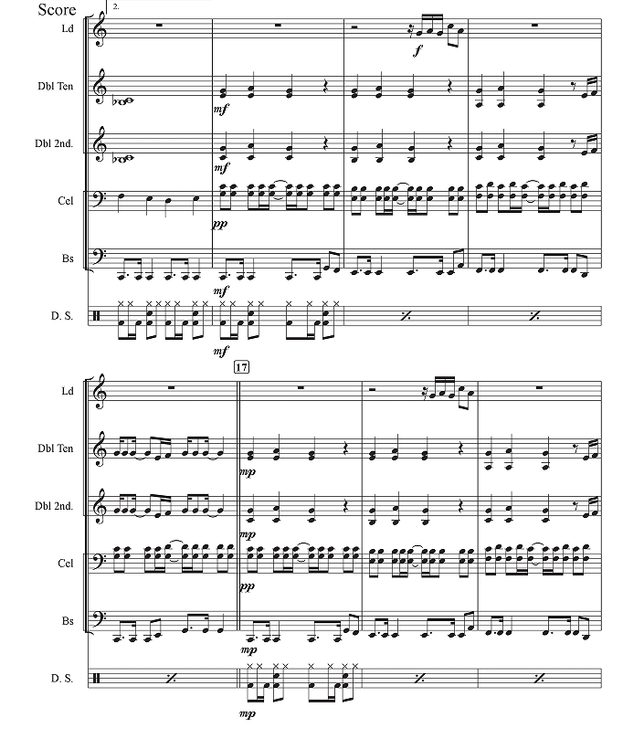 加油，艾琳 打击乐合奏 布莱恩官方原版 总谱+分谱 有试听