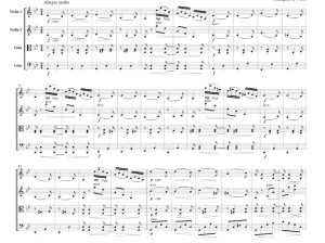 标价非售价 勃拉姆斯 第一匈牙利舞曲官方原版 弦乐四重奏 总谱+分谱 有试听-云音圈