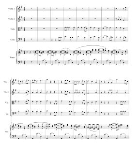 标价非售价 勃拉姆斯摇篮曲 斯蒂芬官方原版 弦乐四重奏+钢琴 总谱+分谱 有试听-云音圈