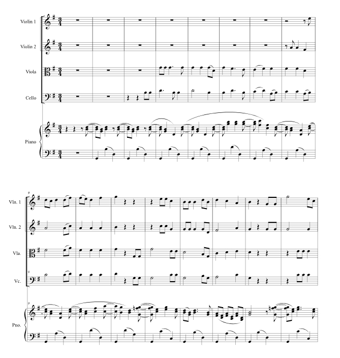 勃拉姆斯摇篮曲 斯蒂芬官方原版 弦乐四重奏+钢琴 总谱+分谱 有试听