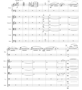 千与千寻 One Summer's Day 弦乐五重奏+钢琴 霍尔布鲁克官方原版 总谱+分谱  有试听 自动发货-云音圈