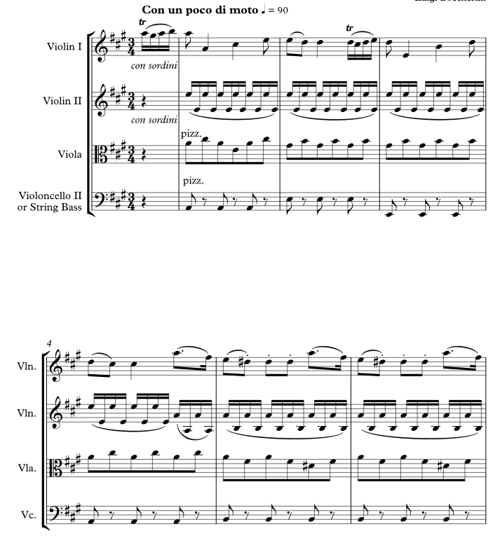 博凯里尼 小步舞曲 谢里官方原版 弦乐四重奏 总谱+分谱 有试听